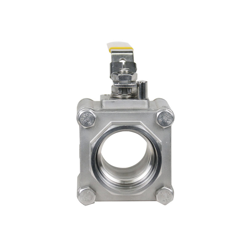 Three pieces ball vale stainless steel with hand lever