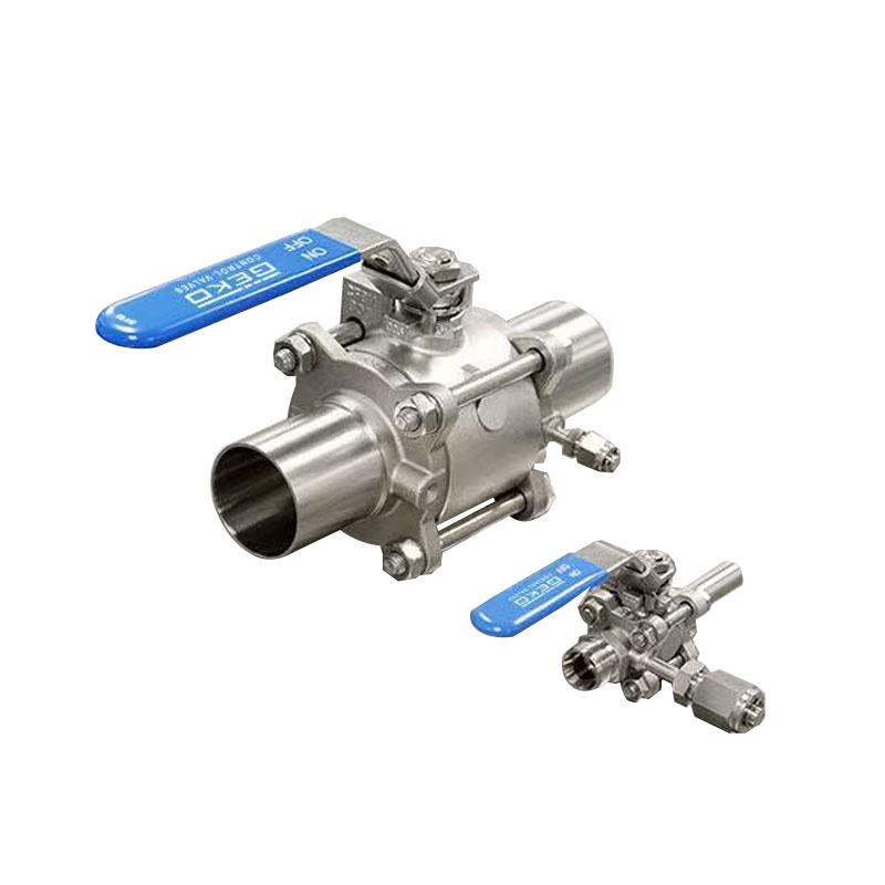 GEKO three-piece ultra clean ball valve for food and beverage processing